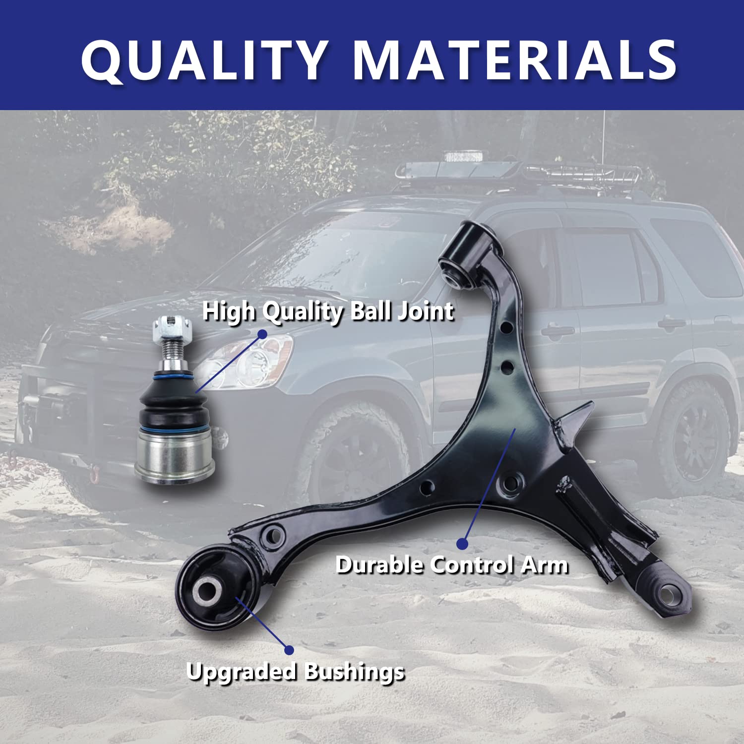 Front Lower Control Arms With Ball Joints For 2007-2011 Honda CR-V (Pair)