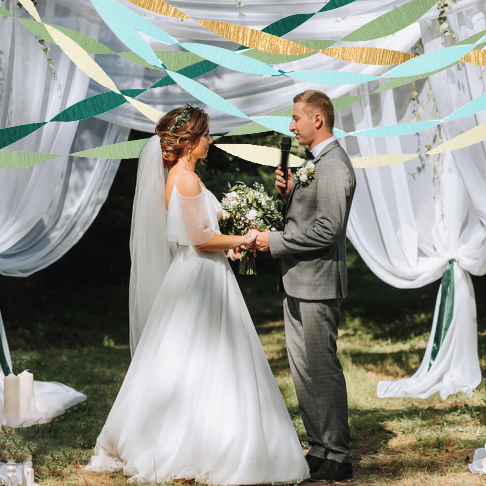 Krepppapier Girlanden 3 Rollen - Rot, Weiß, Schwarz Je 25m