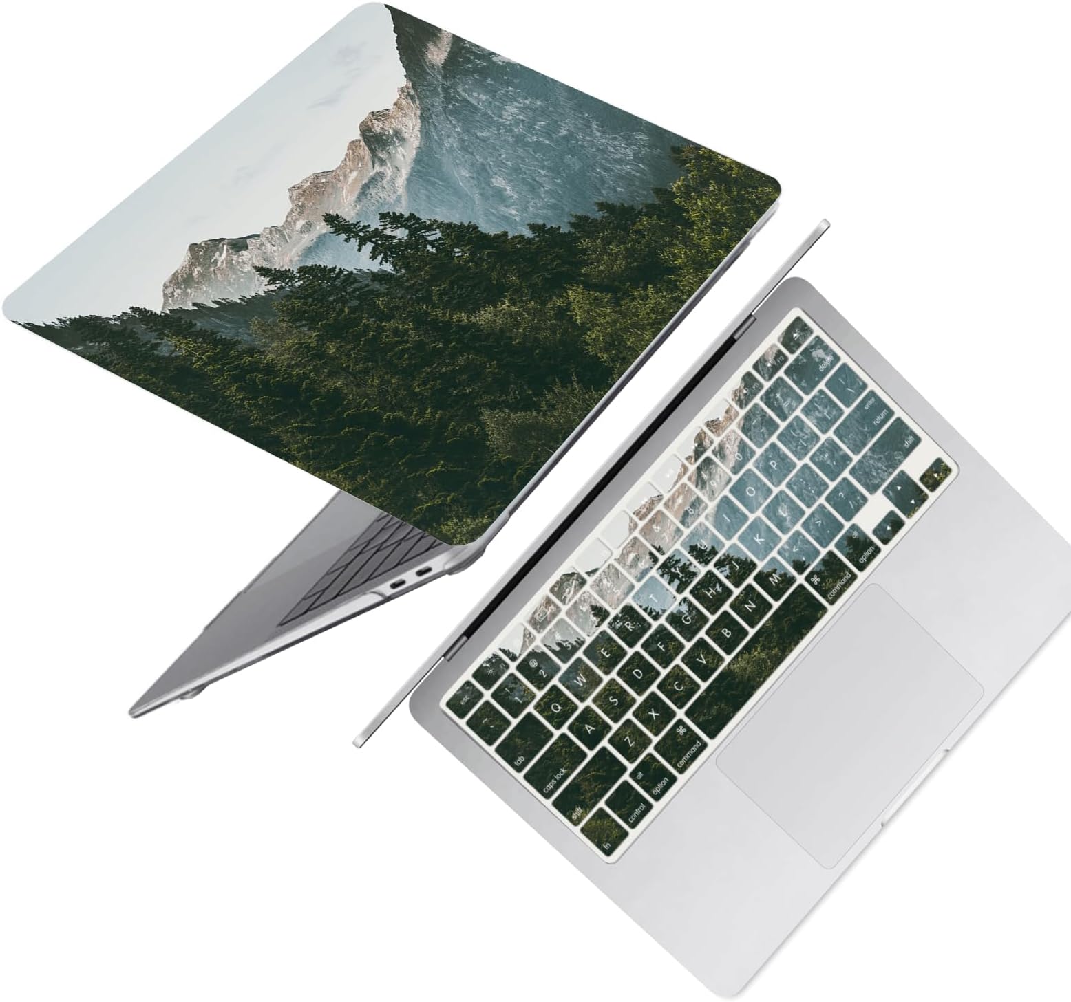 Hard Shell Case for MacBook Air M1 13 inch 2020 2019 2018 Release (Model A2337 A2179 A1932),Laptop Case Protective Cover & Keyboard Cover for Mac Air 13.3",Mountain