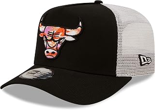 New Era Chicago Bulls NBA Seasonal Infill Black A-Frame Adjustable Trucker Cap