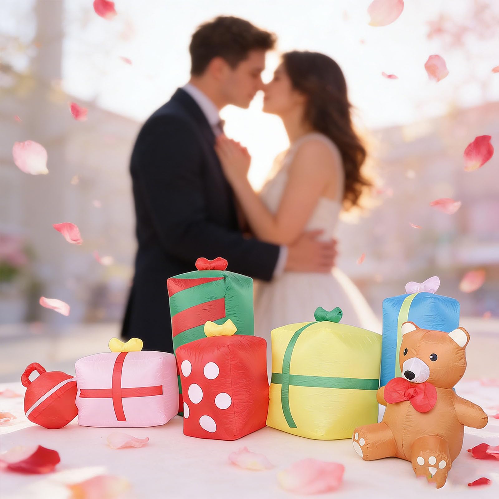 Srliya Gonfiabili di Natale da 9,8 Piedi Decorazioni per Esterni Scatole