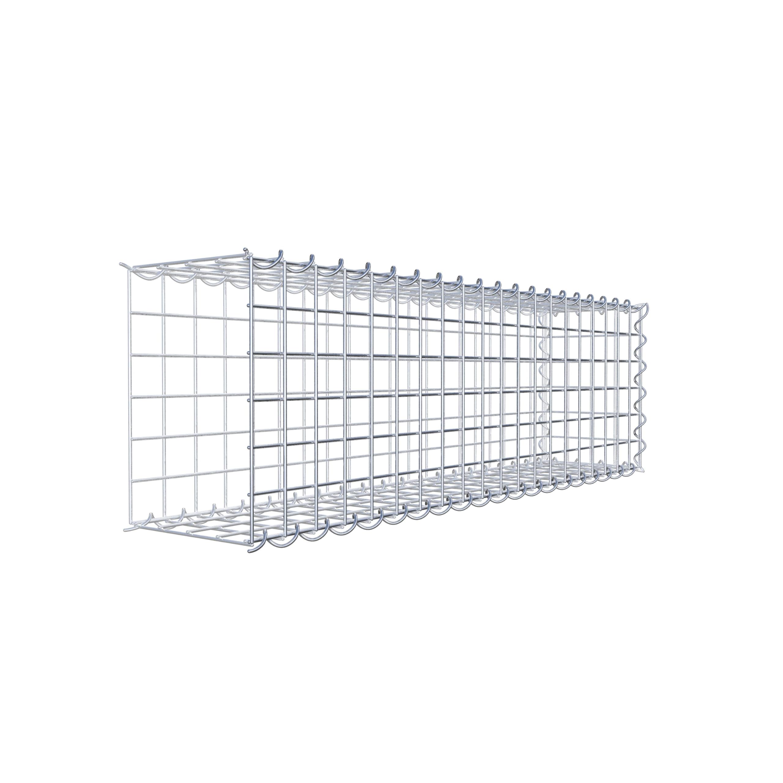 GABIONA - Gabione 100 x 30 x 20 cm - Gabionenkorb mit Maschenweite 5x5 cm - Anbau-Korb Typ 2 (ohne Stirngitter)