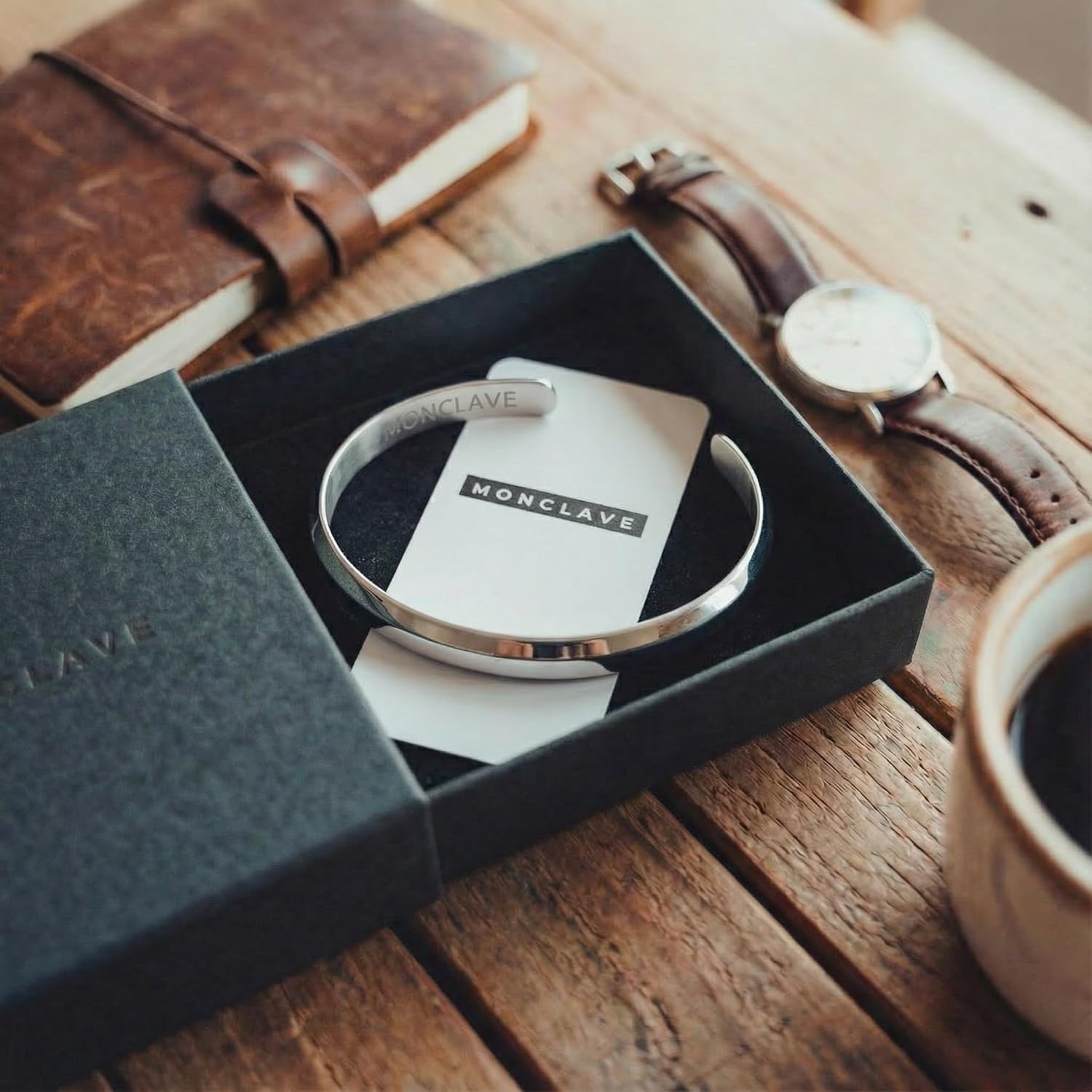 14K Gold-Plated Stainless Steel Open Cuff Bracelet, Minimalist Unisex Bangle, Hypoallergenic, Tarnish-Resistant, Premium Eco Friendly Gift Box Included - Image 7