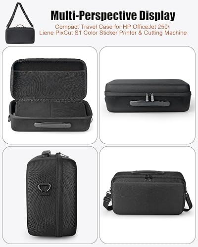 Miniatura 7 de Estuche rígido de viaje compatible con HP OfficeJet 250 Impresora portátil todo en uno (CZ992A), también para Liene PixCut S1 Impresora de pegatinas