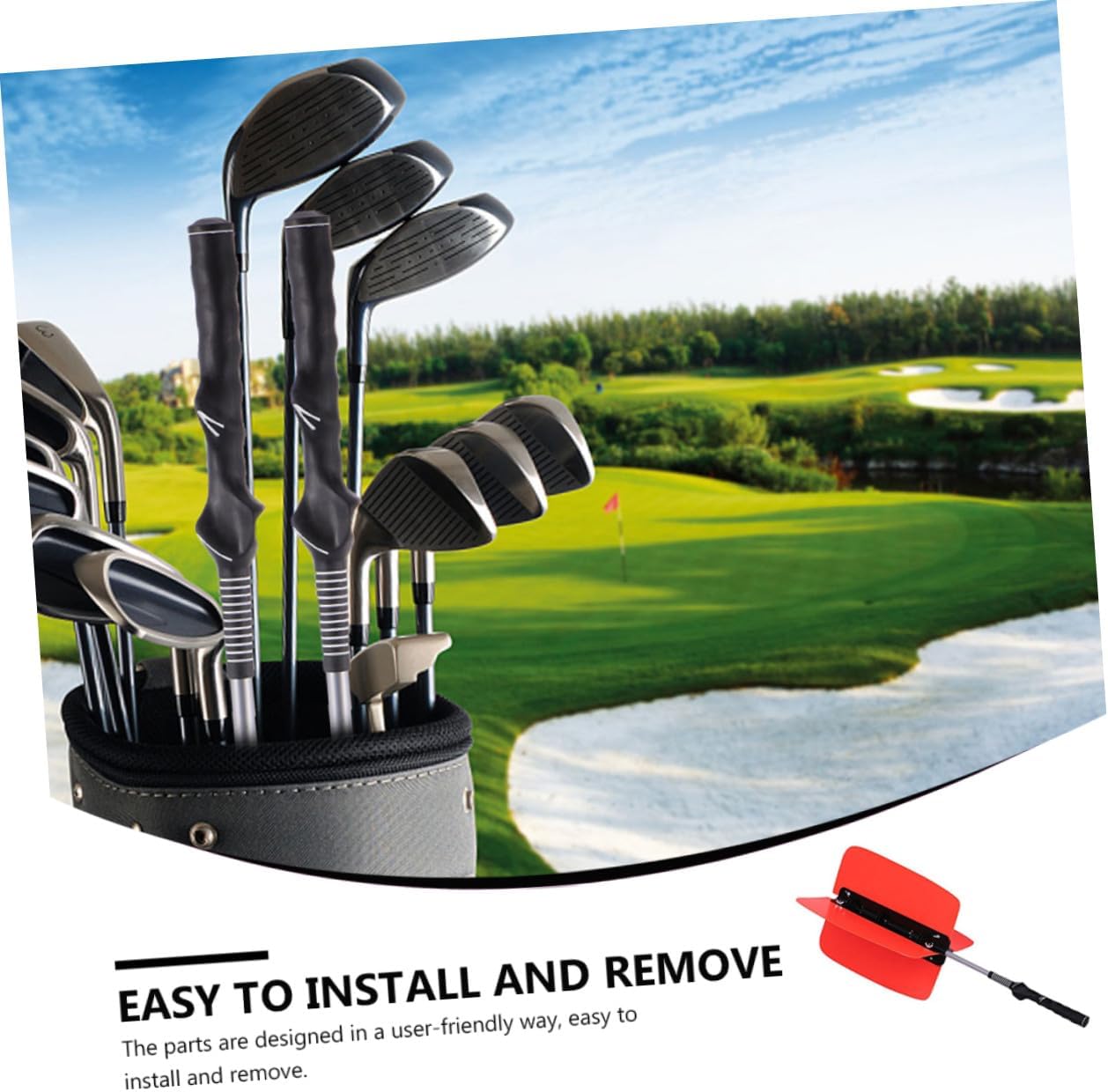 Golf Swing Trainer Practice Tool with Wind Resistance for Wrist and Arm Strengthening Swing Exerciser for Full Range Grip Random Color