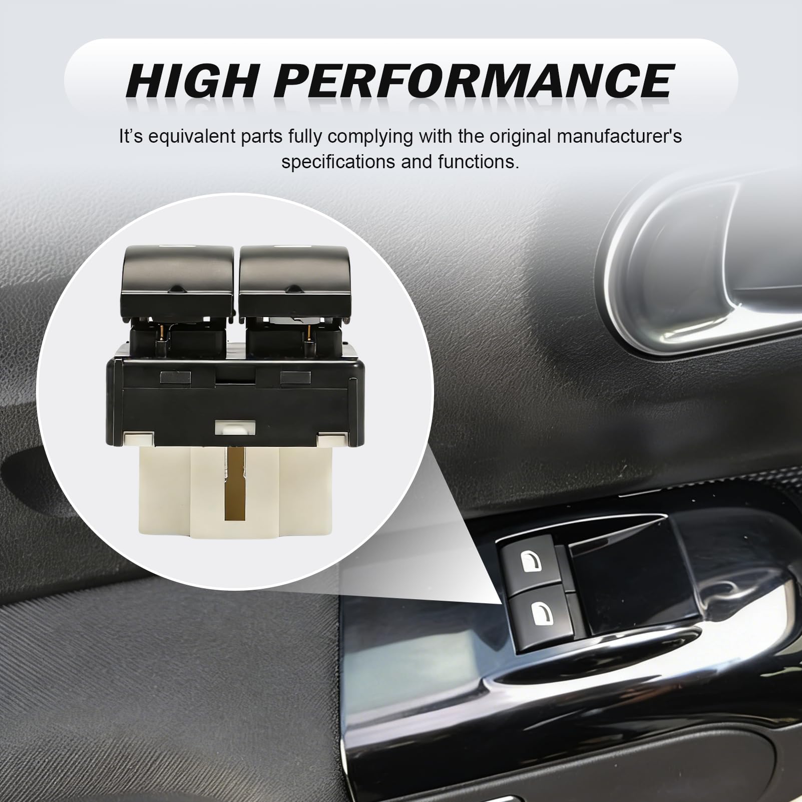 Interruttore di Alzacristalli Elettrico 98016298ZD per Berlingo C3 C4 Jumpy Combo 208 Expert Partner Rifter 2014, 2015, 2016, 2017, 2018, 2019, 2020, 2021, 2022, 2023, 2024