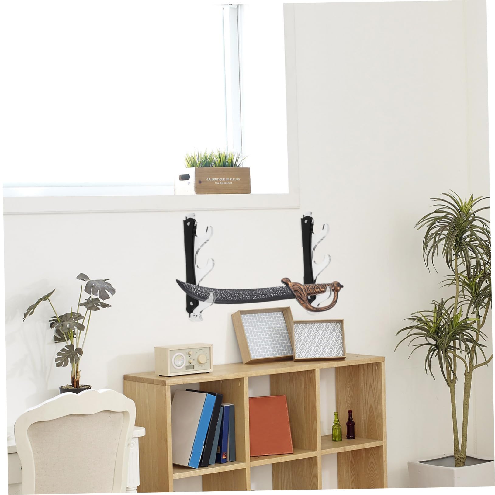TOYANDONA Soporte de Pared para Espada de 3 Niveles, 1 Par, Acrílico | Expositor Mural, Diseño Ahorro de Espacio, para Decoración del Hogar y Cosplay