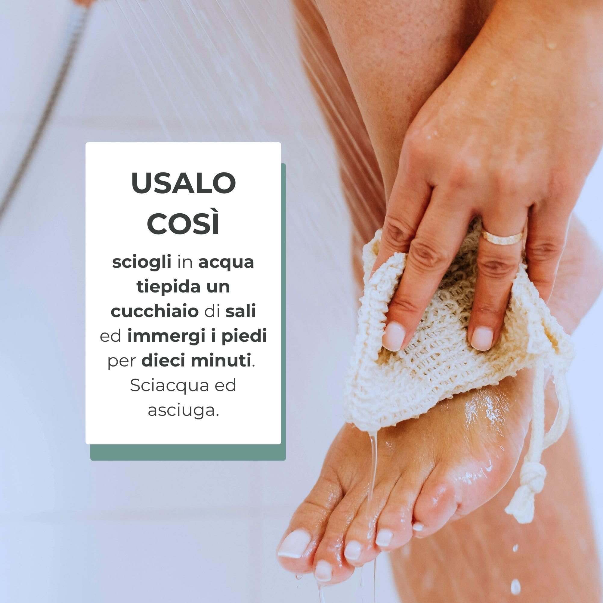 Bottega Verde - Pediluvio Defaticante, 250 g, con Olio Essenziale di Timo, Sali Rinfrescanti, Rilassanti e Rigeneranti per Piedi e Gambe