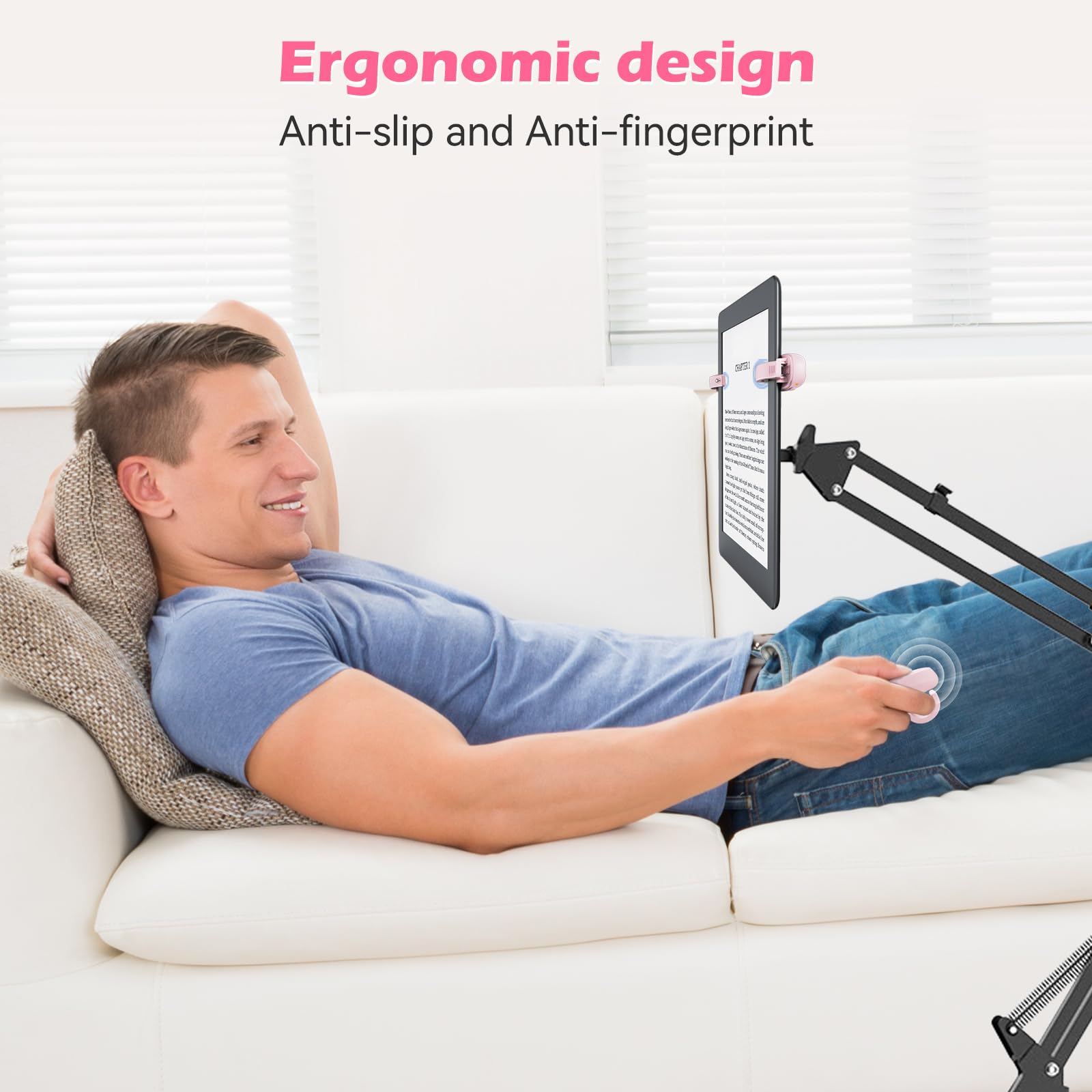 Telecomando per girare pagine per Kindle Paperwhite Turner eReader: scatto remoto della fotocamera, Kindle Clicker Page Turner per iPad, tablet Android, Surface e-book, lettura fumetti, accessori rosa