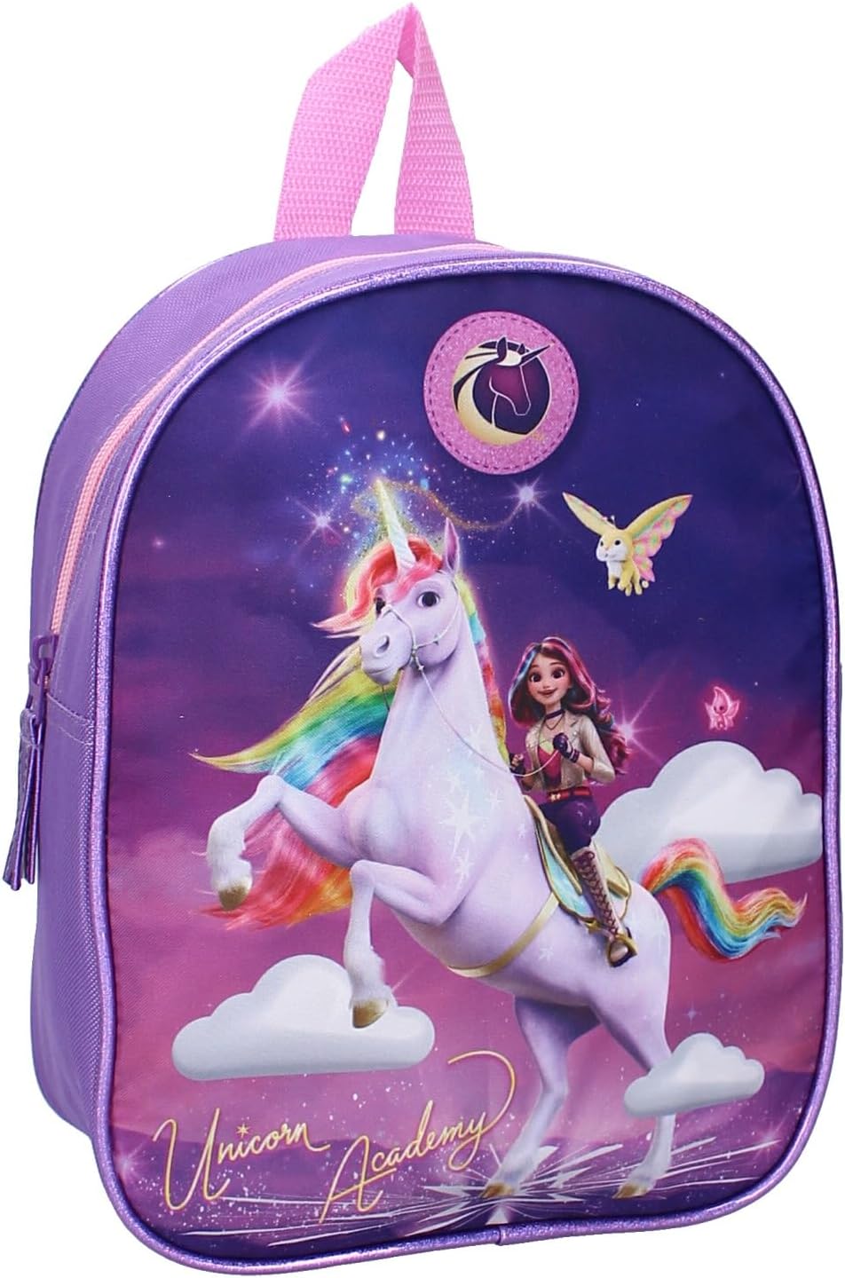 Zaino UNICORN ACADEMY SOPHIA e WILDSTAR – Zaino per bambini | Scuola | Asilo – Colore Viola – Dimensioni 29 x 22 x 9 cm – 295-00911