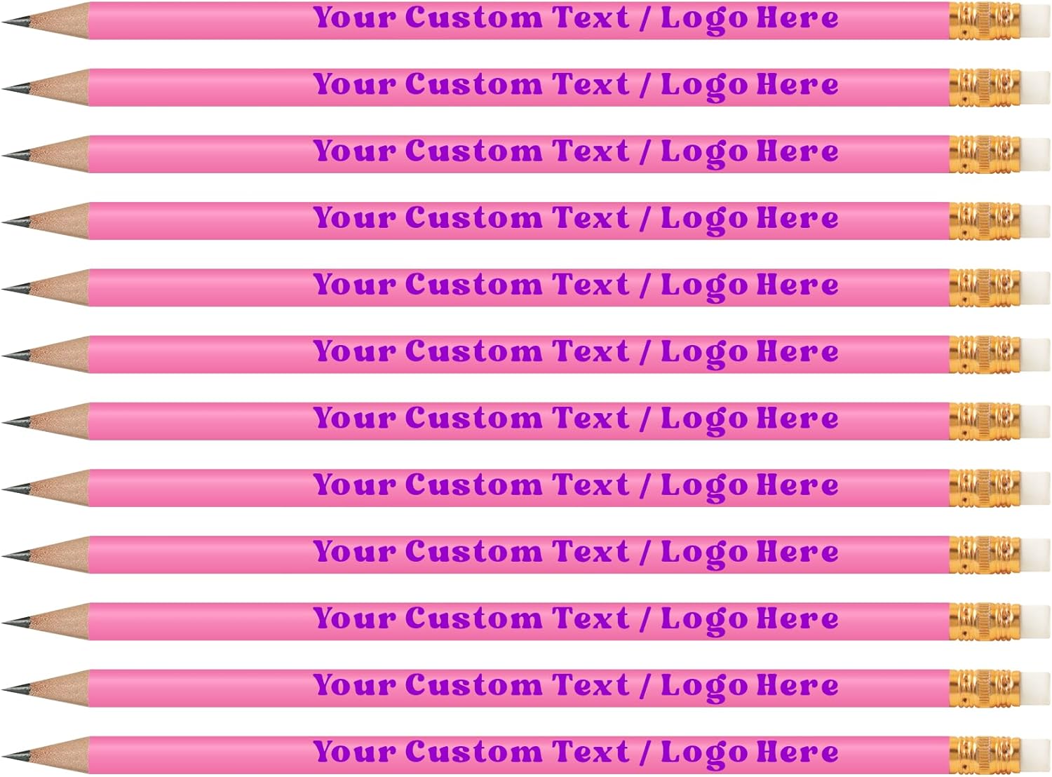 Personalized Pencils - Customized Pencils Imprinted - with Your Text or Logo - Perfect for Offices, Gifts & Events – Custom pencils - Orange - 96 Pack