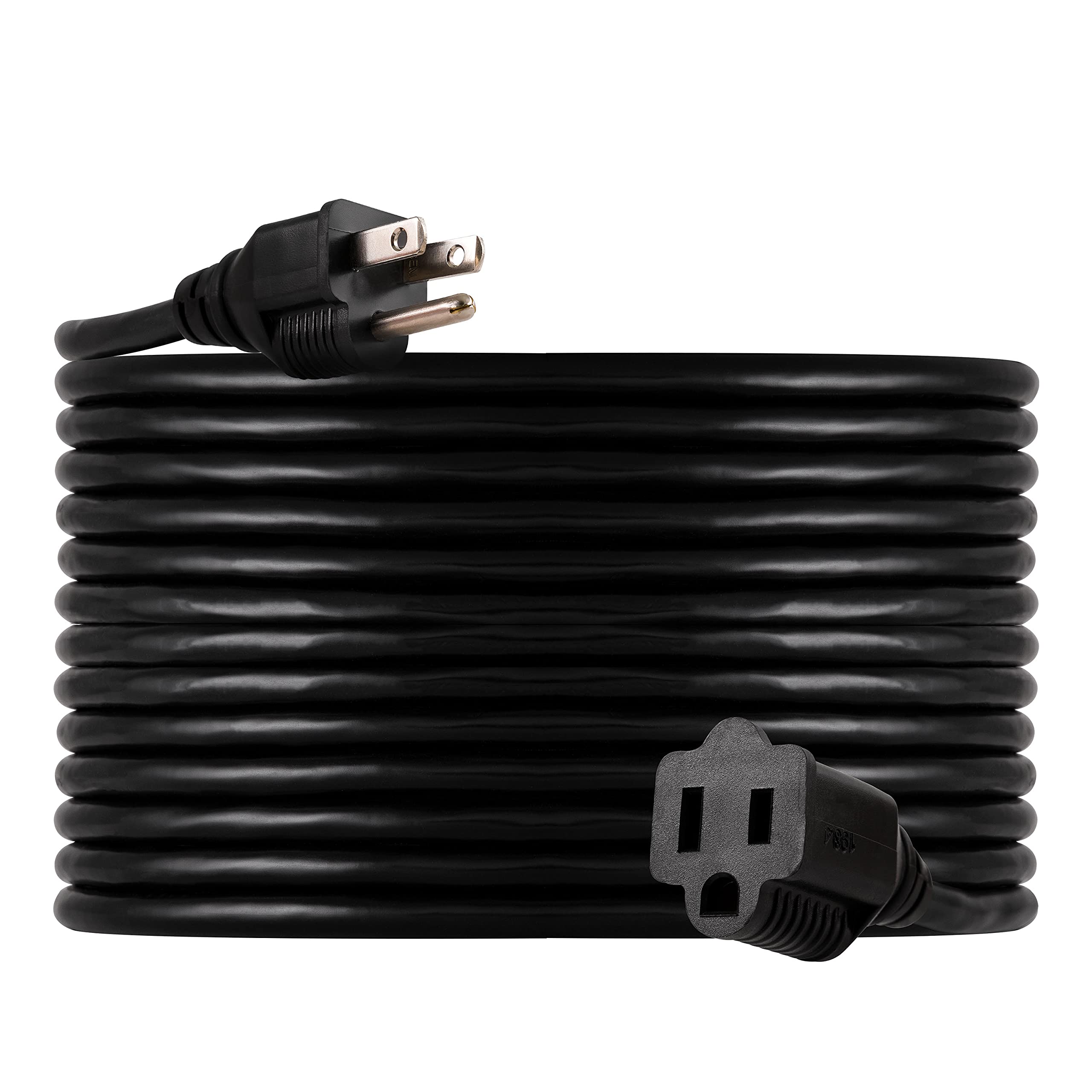 GE UltraPro 40 Ft Extension Cord, 16 Gauge, Heavy Duty, Double Insulated, Grounded, Indoor/Outdoor, UL Listed, Black, 36826-T1 - 40' Extension Cord