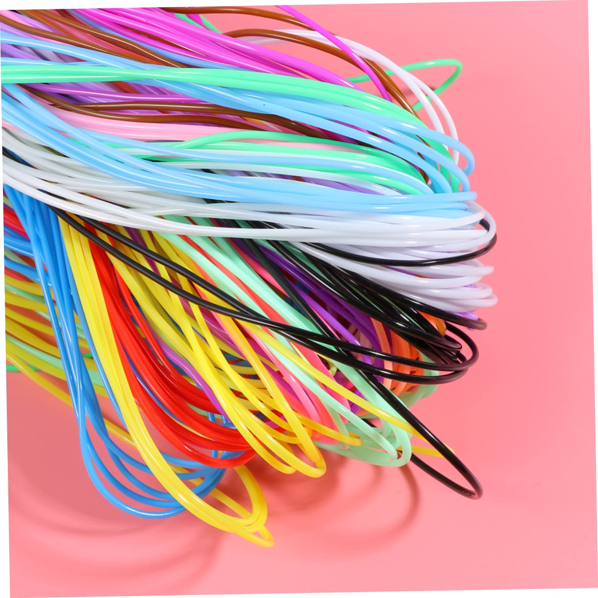 NUOBESTY PVC Kordel als Schnur für Ketten 2 Beutel À 400 Stück Bunt für Armbänder Schlüsselringe und Bastelarbeiten Zufällige Farbe