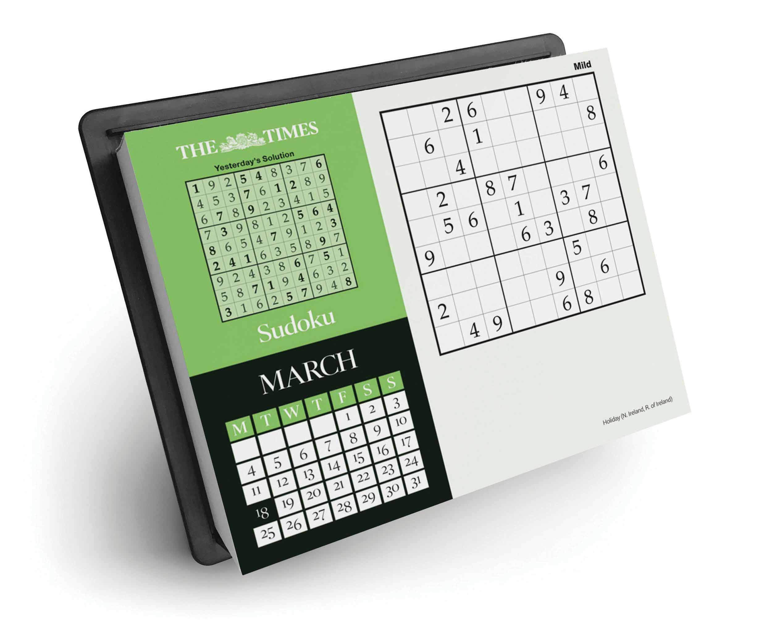 Sudoku, The Times B 2019