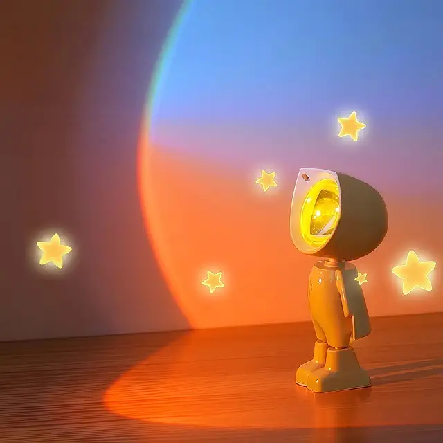 Lampe Coucher de Soleil Astronaute AMFUN - Projecteur LED Rotatif 360°