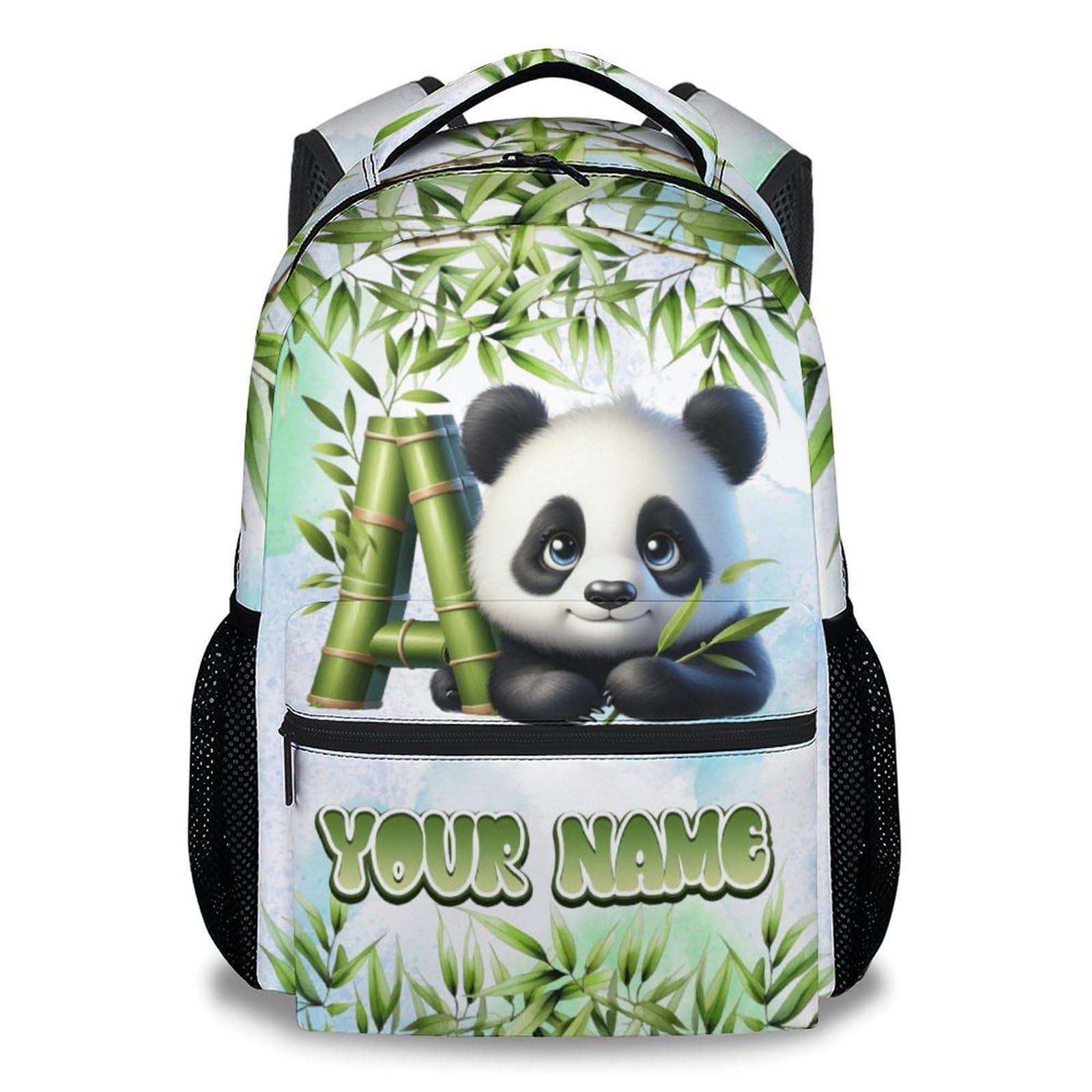 COZYAURA Kids Backpack - Personalized Panda Backpacks for School - 17 Inch Monogram Bookbag for Girls Boys - Toddler School Bag for Kindergarten