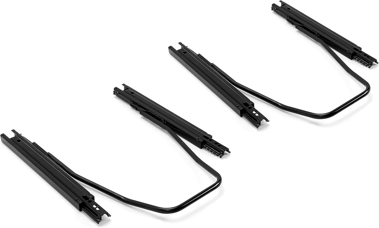 ECOTRIC Universal Seat Sliders Seat Mounting Track, Dual Locking Rails Brackets Kit Compatible with NRG Sparco Racing Seats and Most Aftermarket Seats- 2 x Set of Sliders Heavy Duty Steel