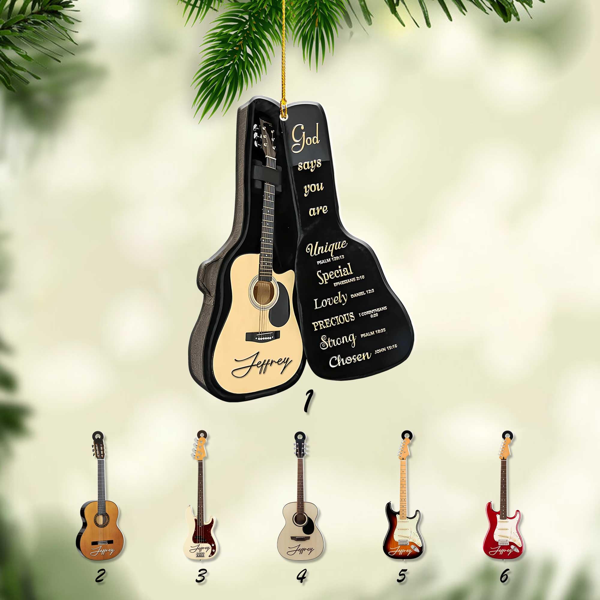 Miniature Yellow Electric Bass Guitar Model - 10cm Wooden Dollhouse Music Instrument Ornament With Display Rack