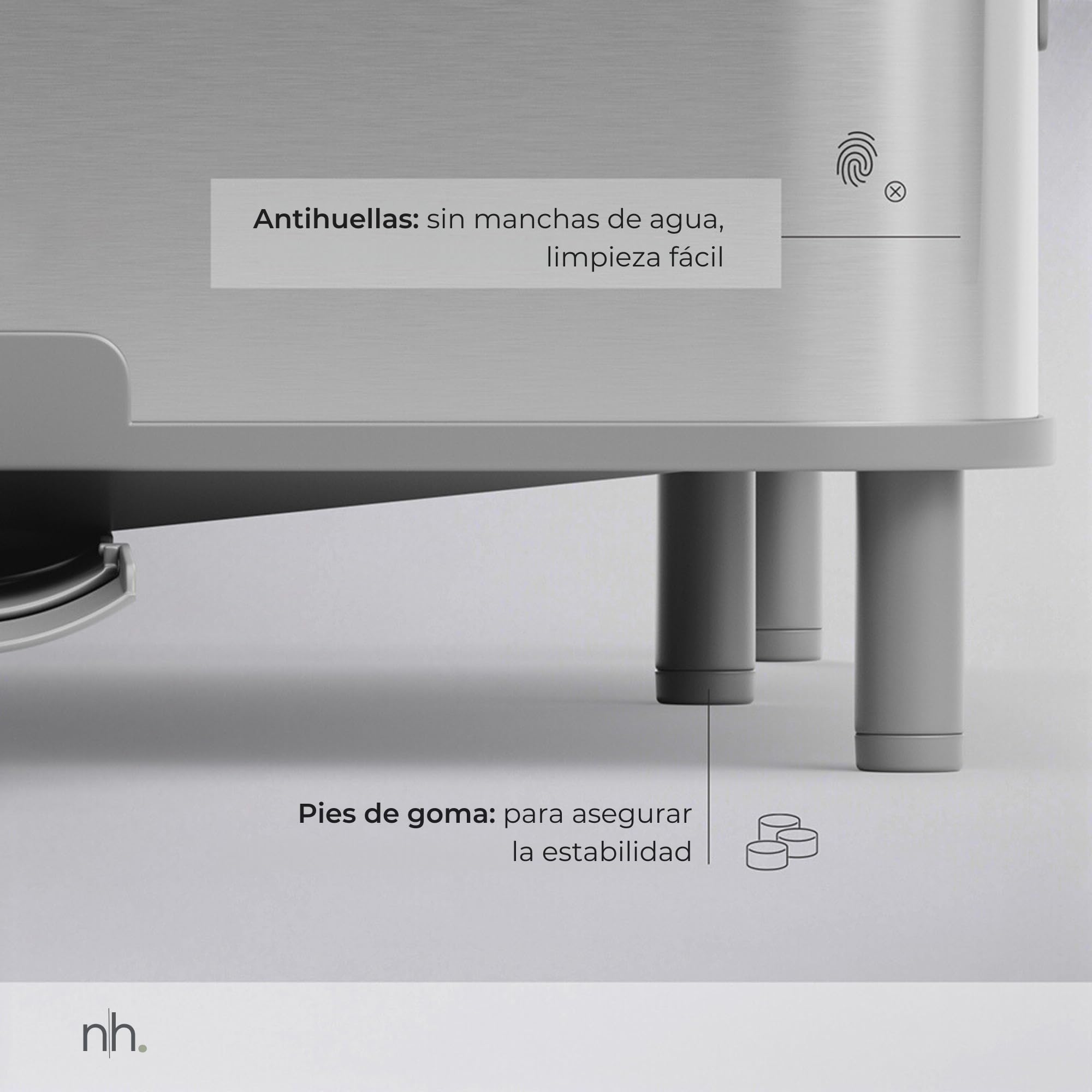 Escurreplatos Extensible de Acero Inoxidable | Diseño Moderno, Minimalista, Elegante y Adaptable Gris Oscuro