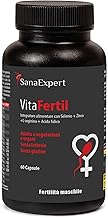 SanaExpert VitaFertil – Male Fertility Supplement with L-Arginine, Zinc, Vitamin C and Minerals – Support for Reproductive System, Energy and Men's Wellbeing – 60 Capsules Made in Germany