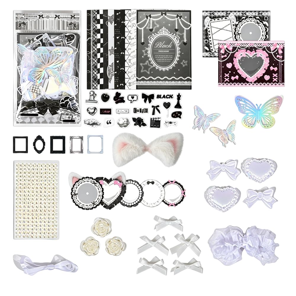 BDKMMS Scrapbooking Decoration Kit for Adults, Scrapbook Supplies & Aesthetic Journaling Accessories Set for DIY Project