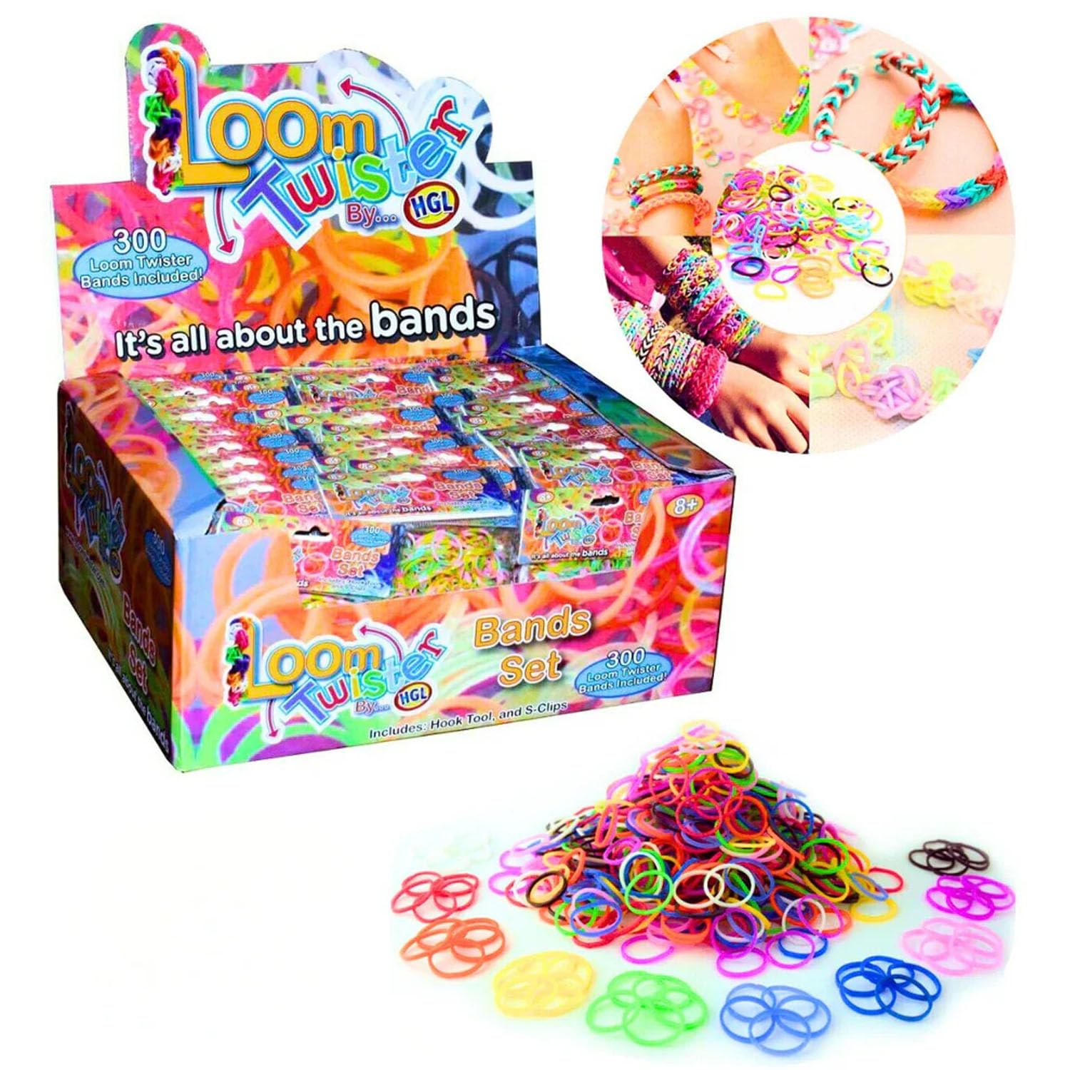 Faboer Multi-Color Loom Bands, 14,400+ Loom Bands Kit, Multi Color Looms Twist Rubber Band With Letters, Beads And Storage Boxes, Diy Friendship Bracelet Making Set, Suitable For Birthdays, Christmas Gifts