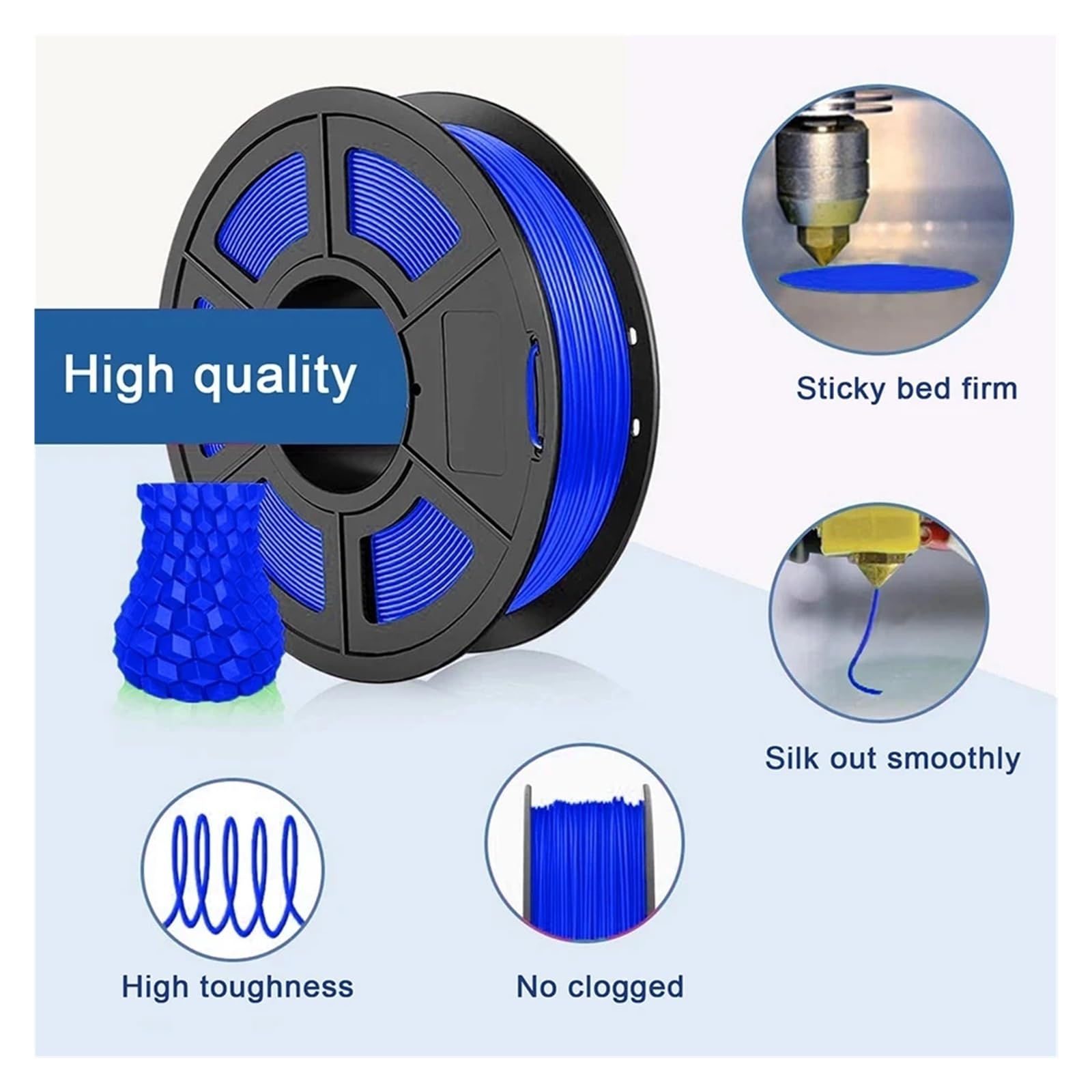 S 200g Filamento flessibile TPU 1.75mm Filamento 3D Materiale di stampa TPU Filamento trasparente luminoso for stampante 3D Filamento(SetA-200gx3)