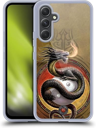 Head Case Designs Funda de gel con licencia oficial de Anne Stokes Yin Yang Guardian Dragons protección de grado militar compatible con Samsung