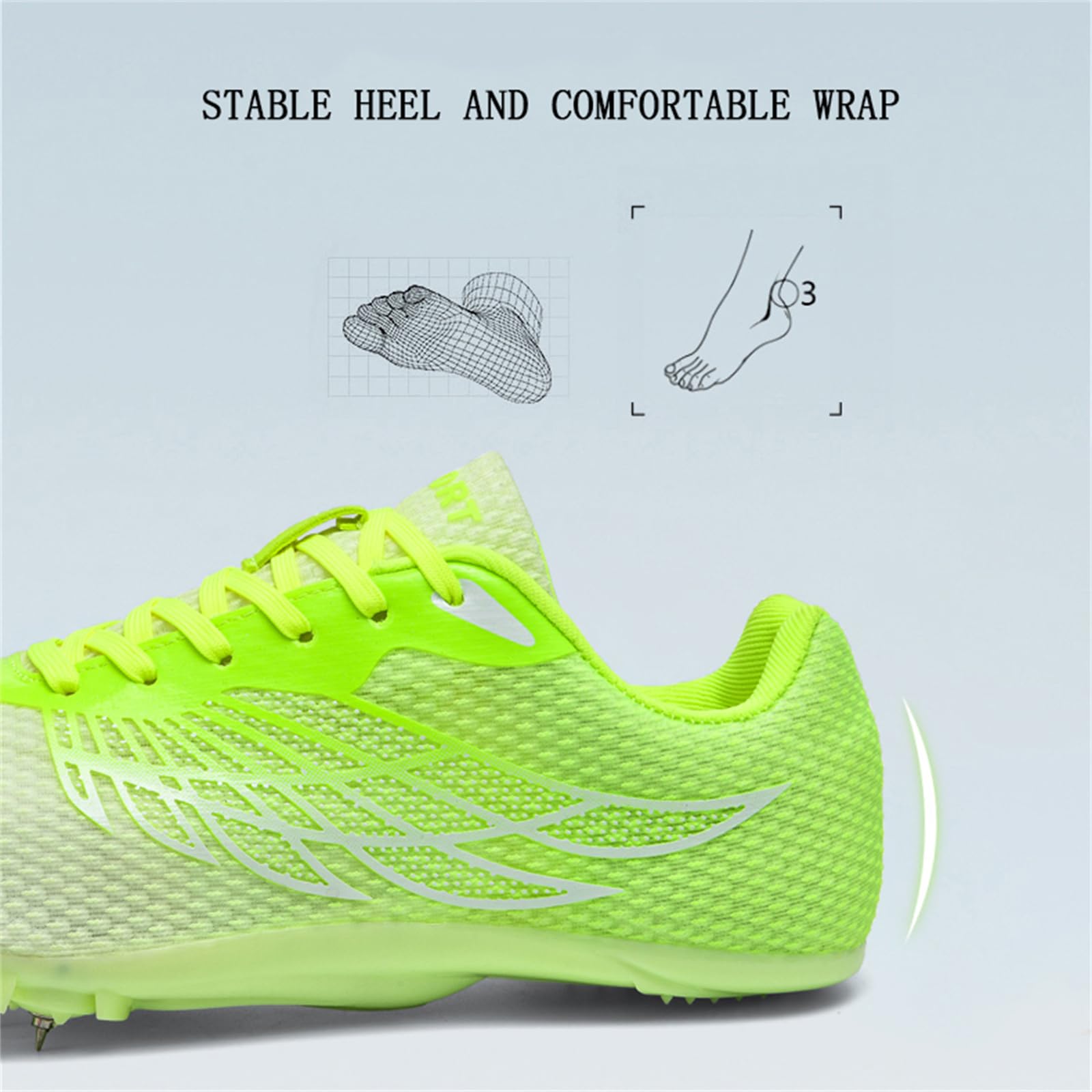 Zapatillas con Clavos Atletismo Zapatillas De Salto De Velocidad para Hombres Mujeres Y Niños Zapatillas para Correr Ligeras para Carreras