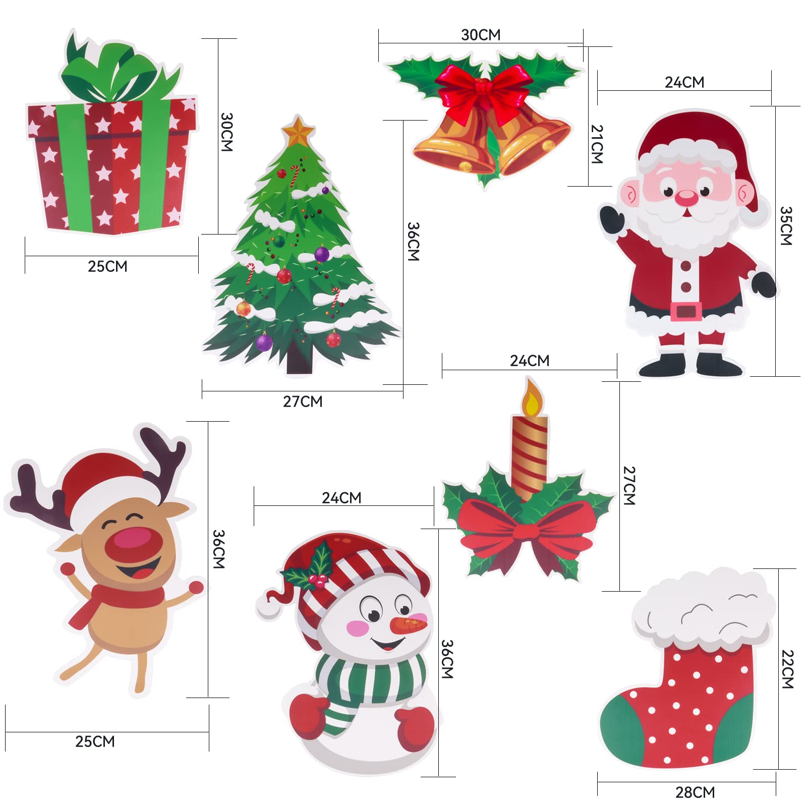 Snapklik.com : Christmas Decorations 8 Pieces,outdoor Christmas