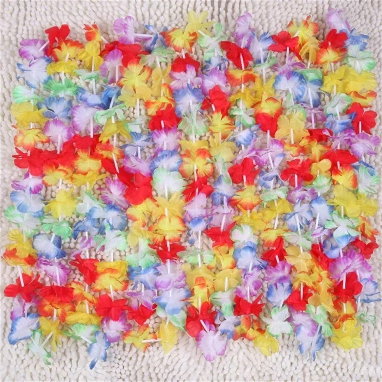 30 Teile/Satz Hawaii Kranz Party Leis Blume Girlande Hawaiian Halskette Floral Bauernhaus Dekor Für Erwachsene