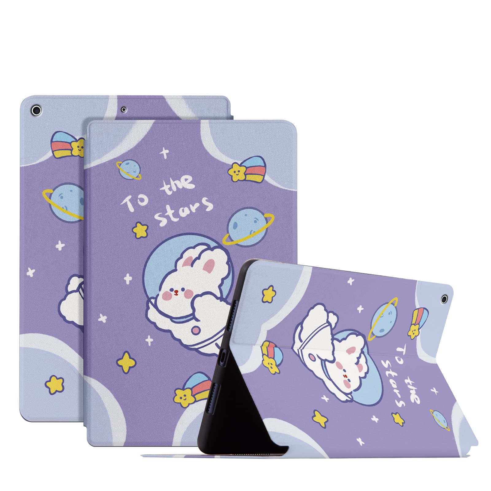 Nuouxoco iPad 9th/8th/7th Generation Case - 10.2-Inch Multi-Angle Smart Stand Shell Cover, Sleep/Wake Function, Shockproof Protective Case for iPad