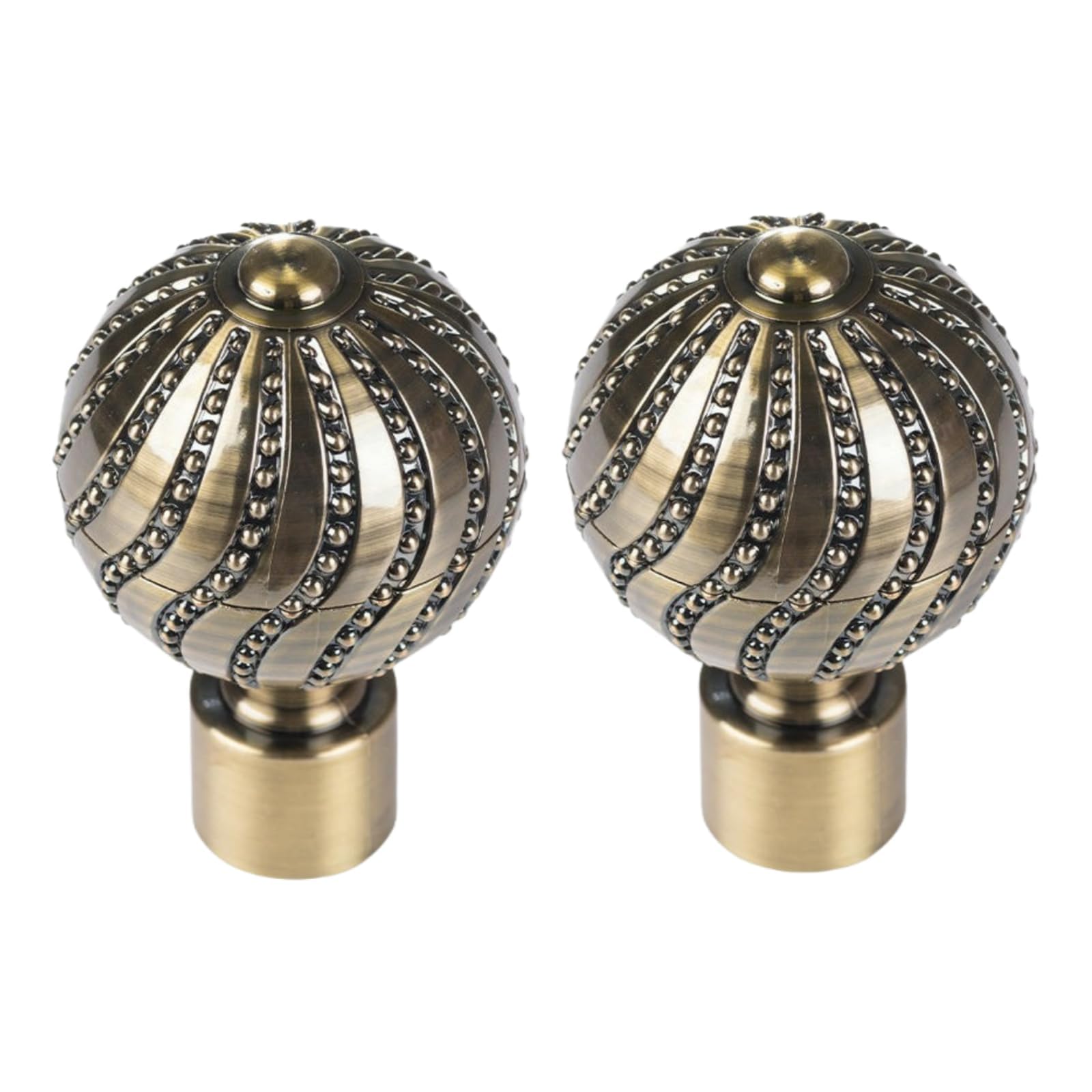 Essmoko Bronze Curtain Pole Ends 2Pcs Classical Style Curtain Finials Abs Material 25Mm 28Mm Rail Track End Stop Accessories 28Mm