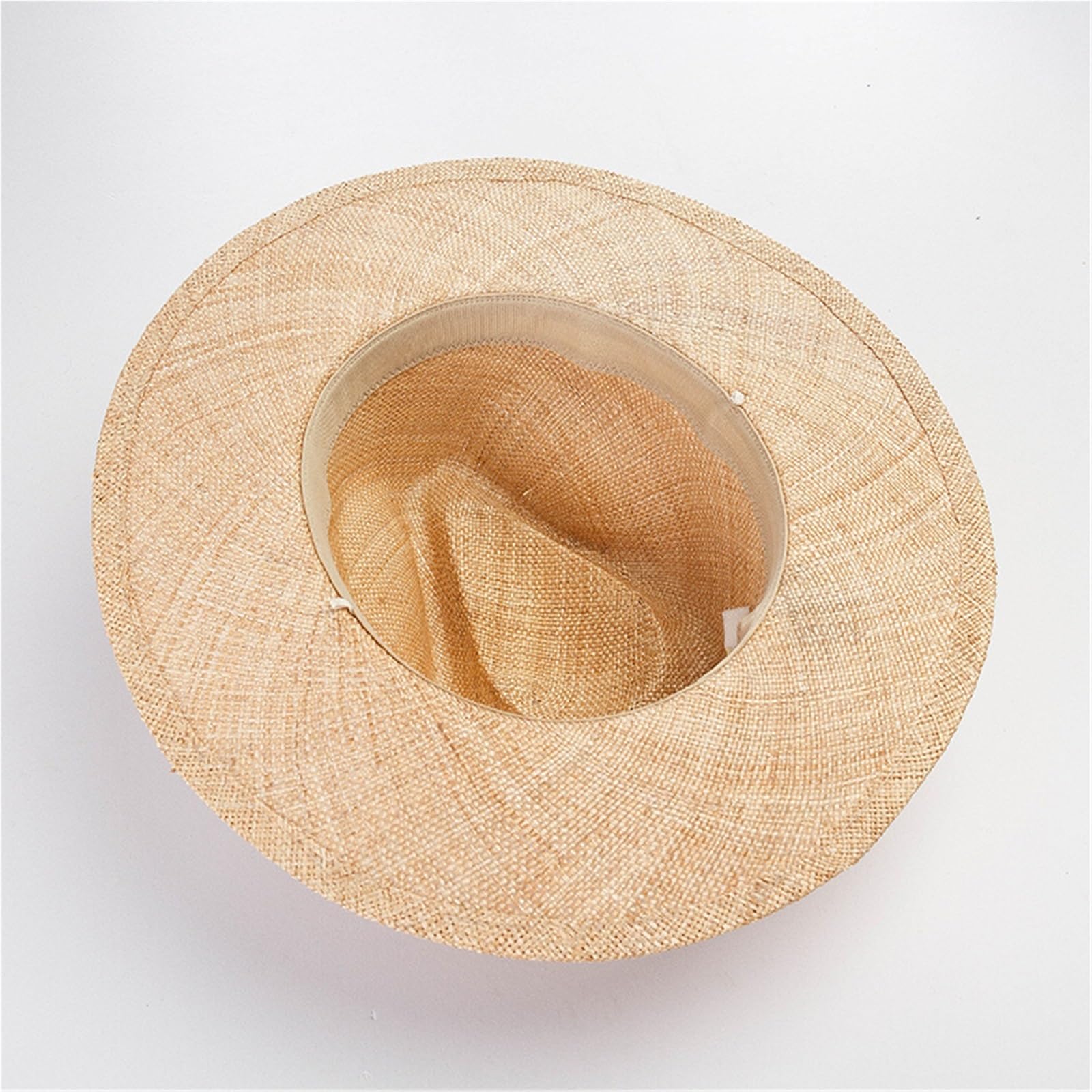 Sombrero de paja simple para primavera y verano, teñido liso, para viajes y playa, para mujer, natural, transpirable, de ala grande, sombreros de paja para el sol
