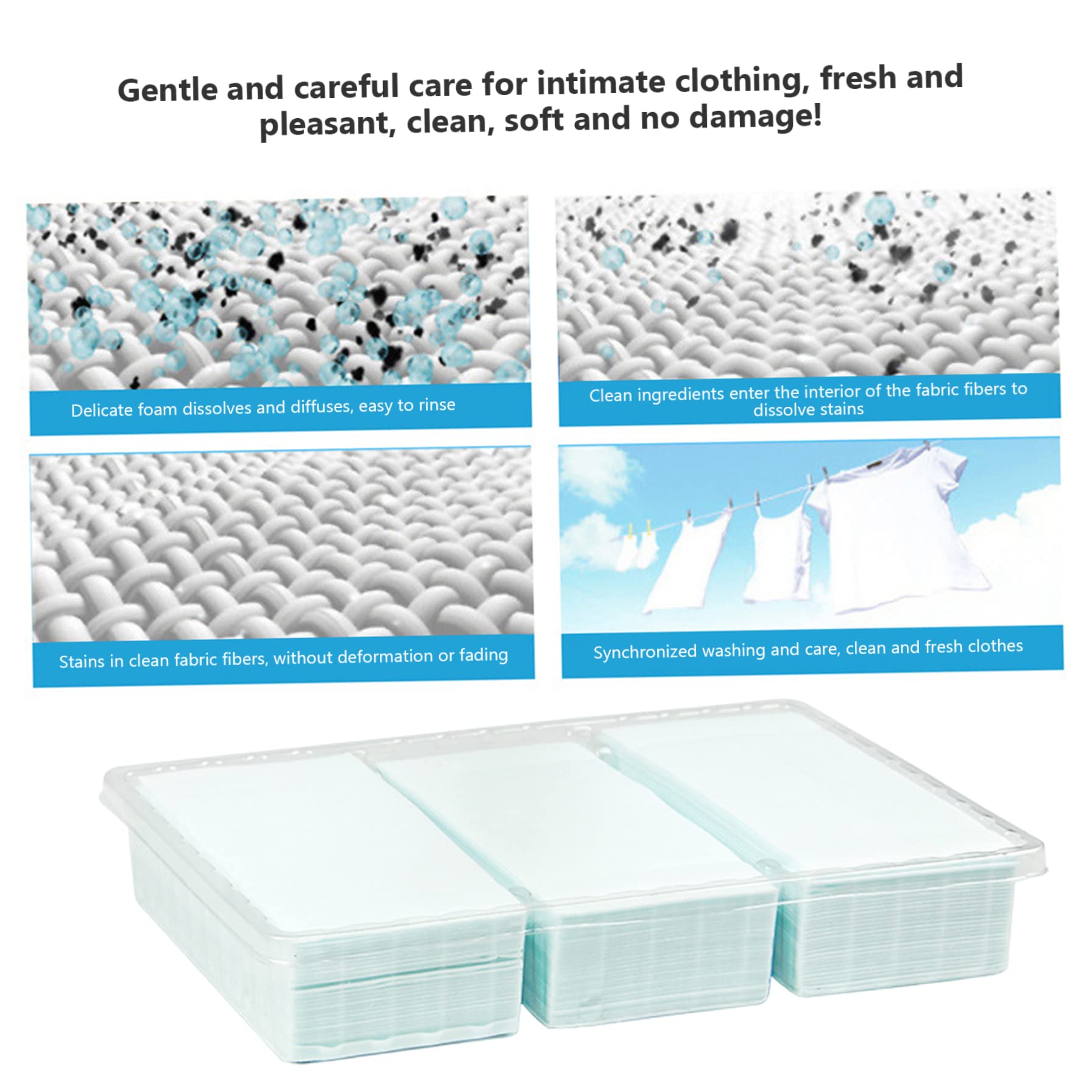 90PCS Washing Detergent Sheet Deep Stain Removal Laundry Detergent Sheet Strip Laundry Soap Sheet for Home Travel