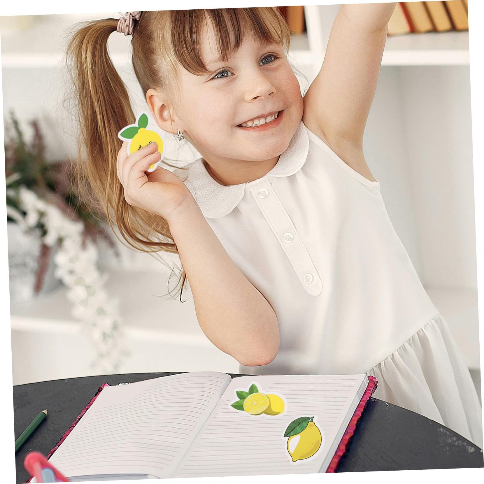 Pegatinas Adhesivas Ideales para Decorar de Limón 50 Adorables Diseño Seguro y Decorativo para Ordenador y Maleta y Regalar a Amigos