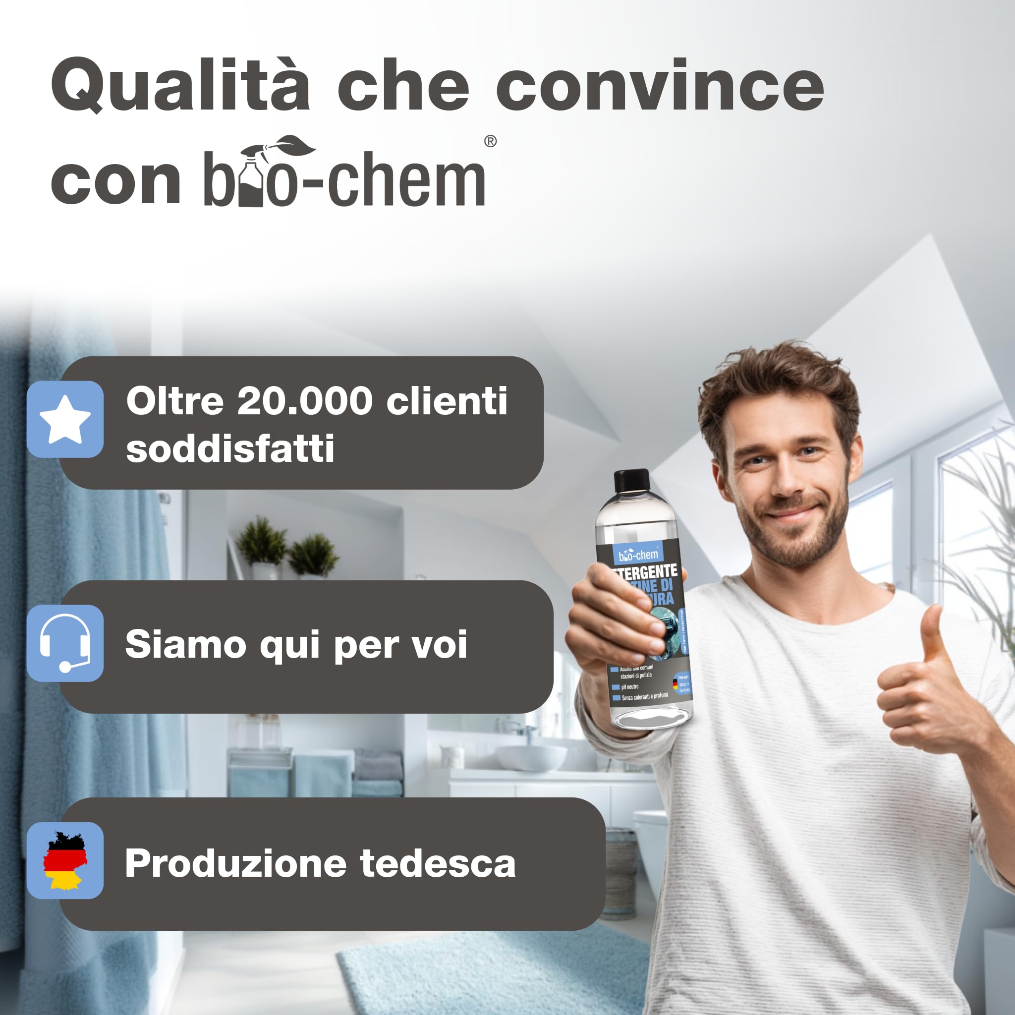 Bio-Chem - Detergente per testine di rasoio 2 x 750ml - Detergente per testine di rasoio per uomini e donne - Adatto a tutte le marche di rasoi - Manutenzione delle testine di rasoio