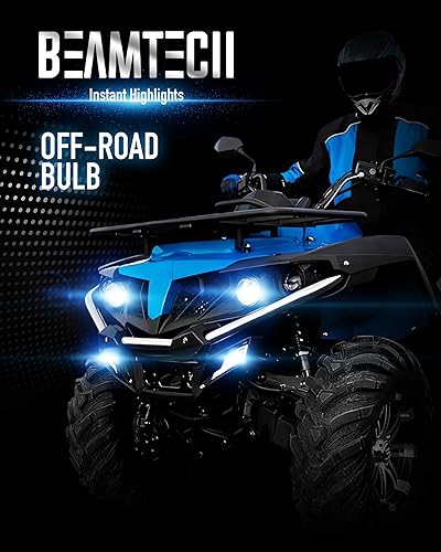 Miniatura 47 de BEAMTECH Bombilla H4, sin ventilador en línea 9003 bombilla antiniebla 6500K xenón blanco niebla luz de 2