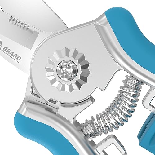 Miniatura 2 de FLORA GUARD Tijeras florales de 6.5 pulgadas, aleación de zinc con mango de goma, hoja dentada para corte rápido, adecuadas para colocación de