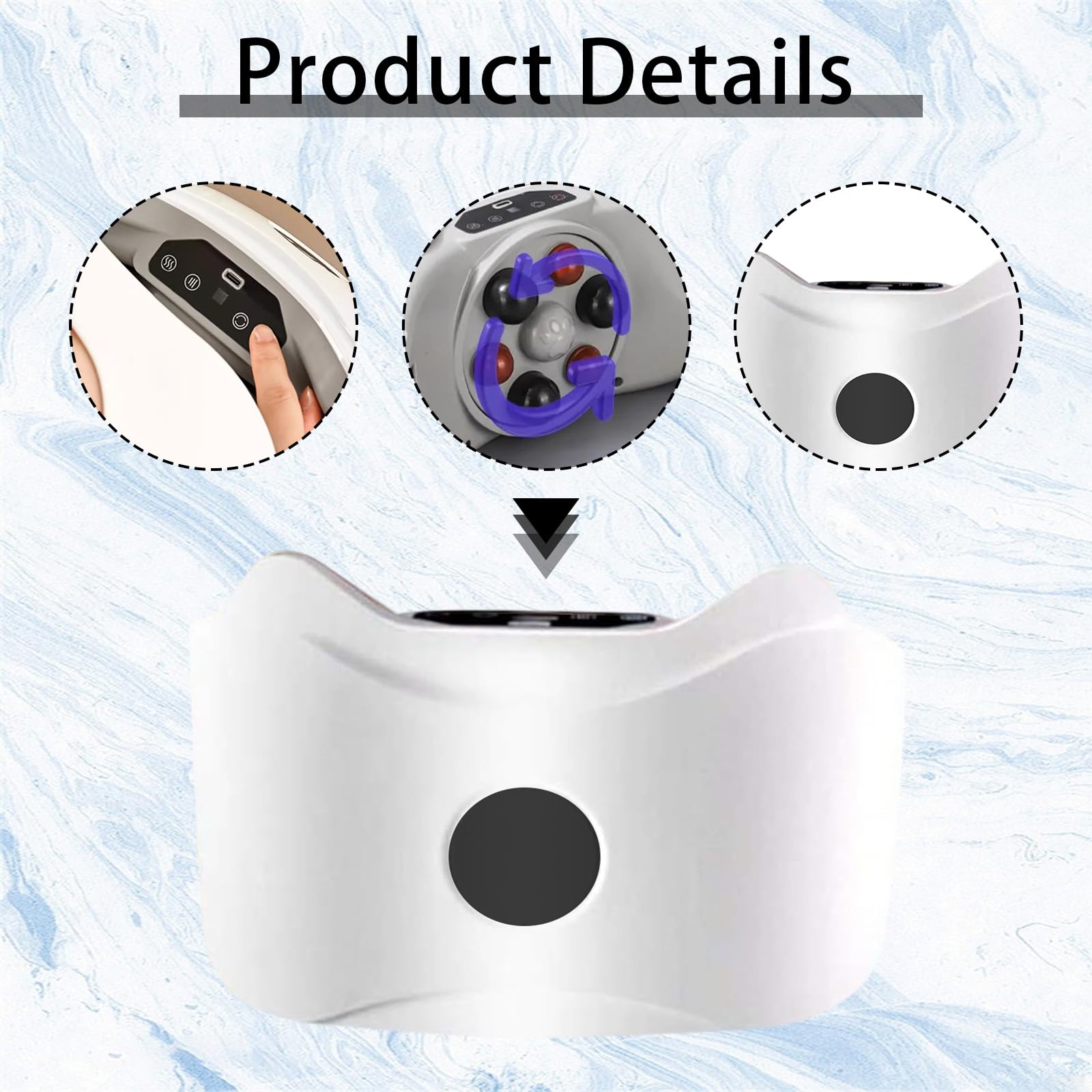 Bauchmassagegerät, Elektrischer Kabelloser Wiederaufladbar Bauch Trainingsgerät für Fettverbrennung und Verdauung 2 Massagemodi Anti-Cellulite Massagegerät Trainingsgerät für Taille Bauch