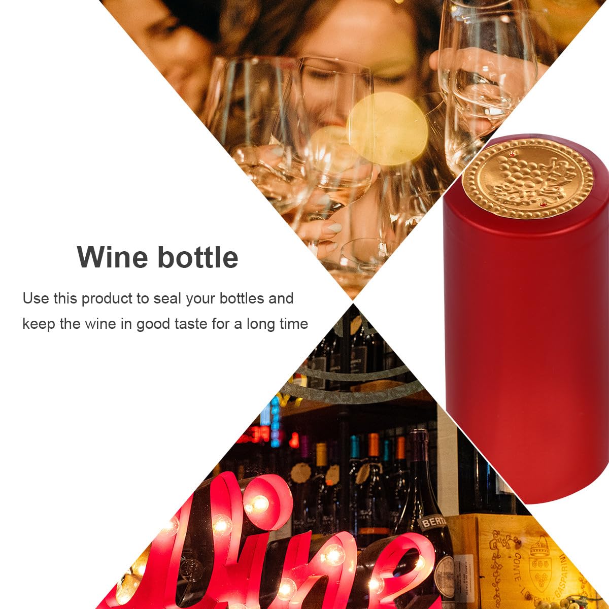 Cápsulas Termorretráctiles Fundas Plásticas Delicadas Efecto Heat-Shrink 100 para Botellas de Vino Rojo Ideales para Elaboración Casera y Restaurantes