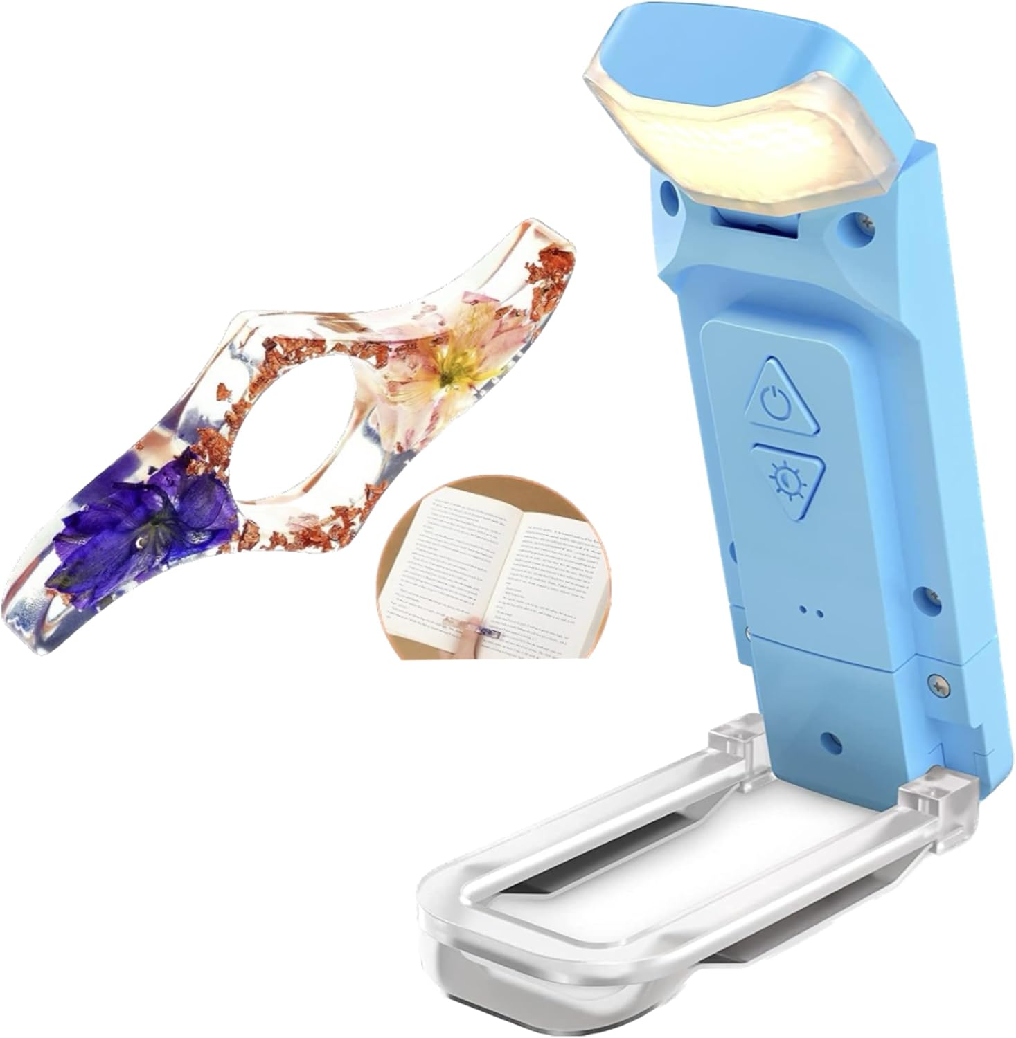 Book Lights with Thumb Book Page Holder for Reading at Night in Bed, 3