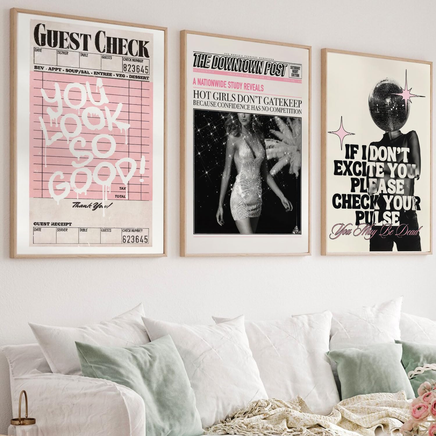 Whaline 9 stuks preppy reizen muurkunst prints preppy kamer decor abstracte esthetische preppy kamer decor kleurrijke minimalistische niet-ingelijste