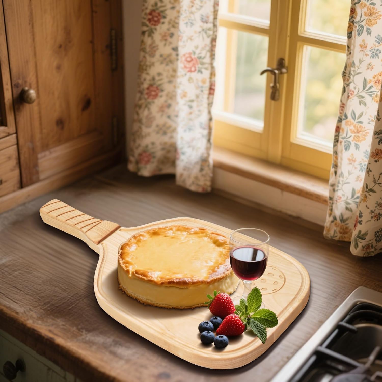 Pickleball Charcuterie Boards,2 IN 1 Function,Pickleball Charcuterie Boards with Handle & Box,17 x 8.5 x 0.75,Birch Wood,Mineral Oil Finish