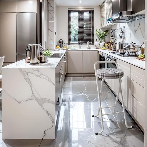 Taburetes plegables para adultos, portátil de 25.629.5 pulgadas, silla compacta con respaldo bajo, silla acolchada para adultos, taburete pequeño