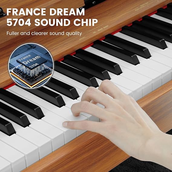 88-Key Weighted Piano Keyboard, Hammer Action Piano with Bench