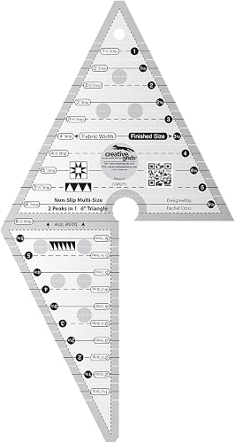 Creative Grids 2 Peaks in 1 Triangle Quilt Ruler - CGR2P1