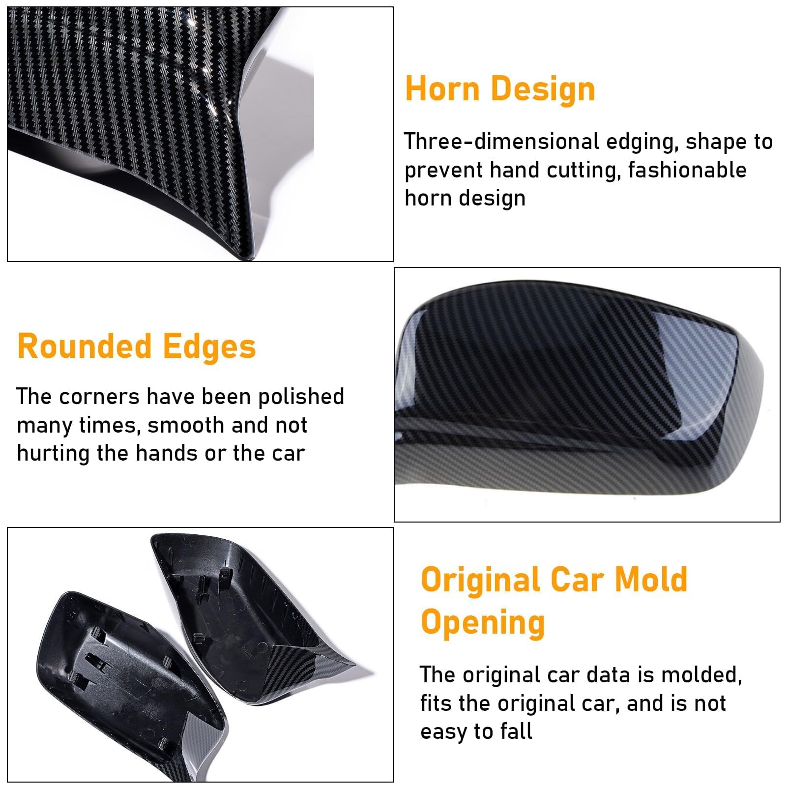 Cubiertas De Retrovisor En Fibra De Carbono Para BMW Serie 5 E60/E61 Y Serie 6 E63/E64 (2003-2007) | Izquierda + Derecha