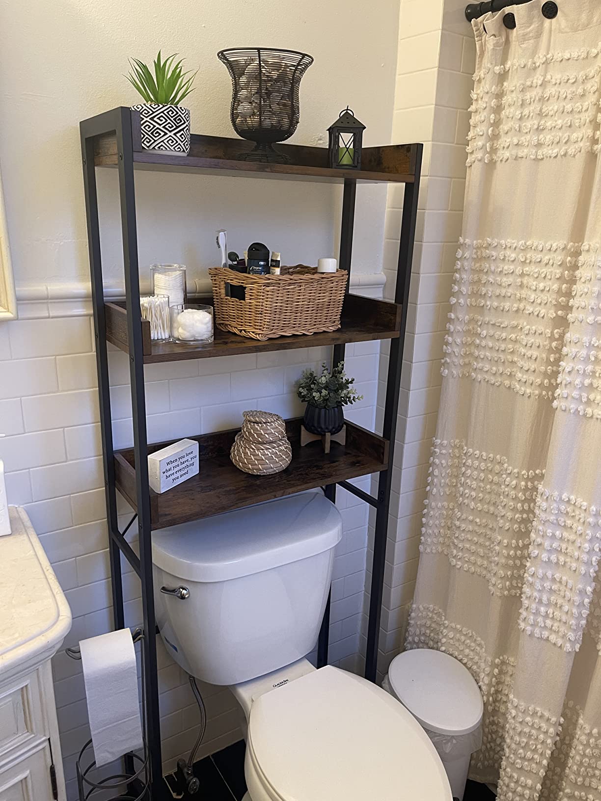 15/mo Finance VASAGLE Over The Toilet Storage, 3Tier Bathroom