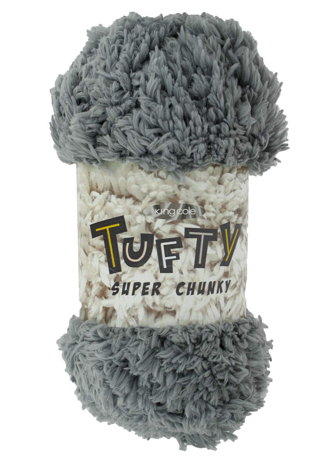 King Cole Tufty Super Chunky 200g Knitting Yarn (2797 Silver)